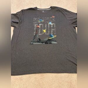 Vintage Jordan Nike Men’s 3XL XXXL Six Ring Tour Gray Graphic T-Shirt Planets